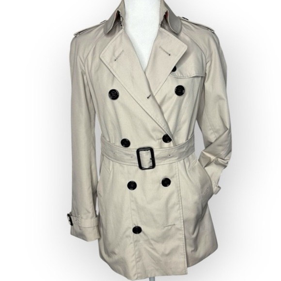 Burberry London Chelsea Belted Trench Coat Size 2 US 4 UK 36 IT - Picture 5 of 6